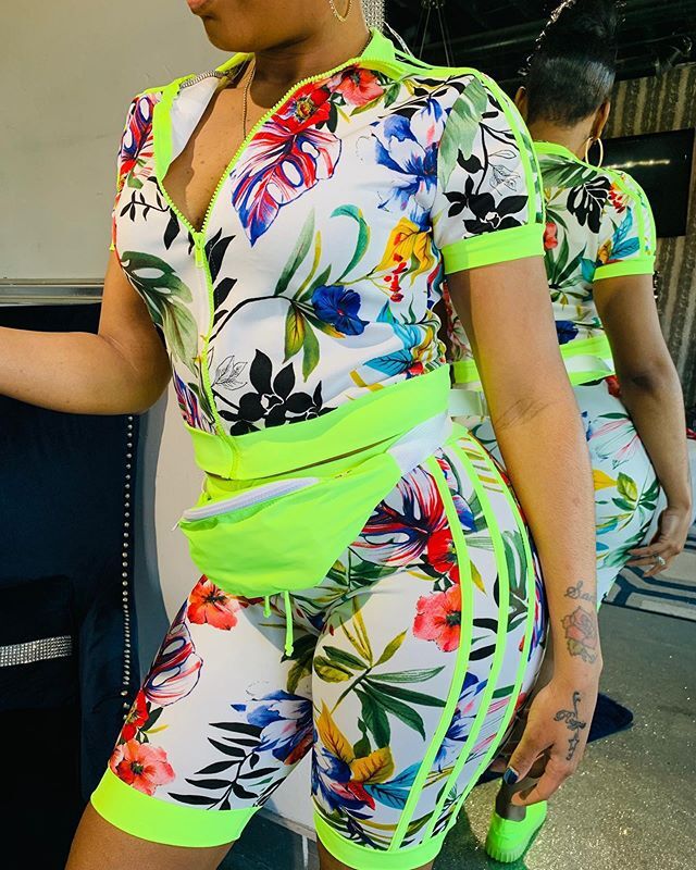 Comfortable Casual Fashion Printed Short-sleeved Shorts Suit