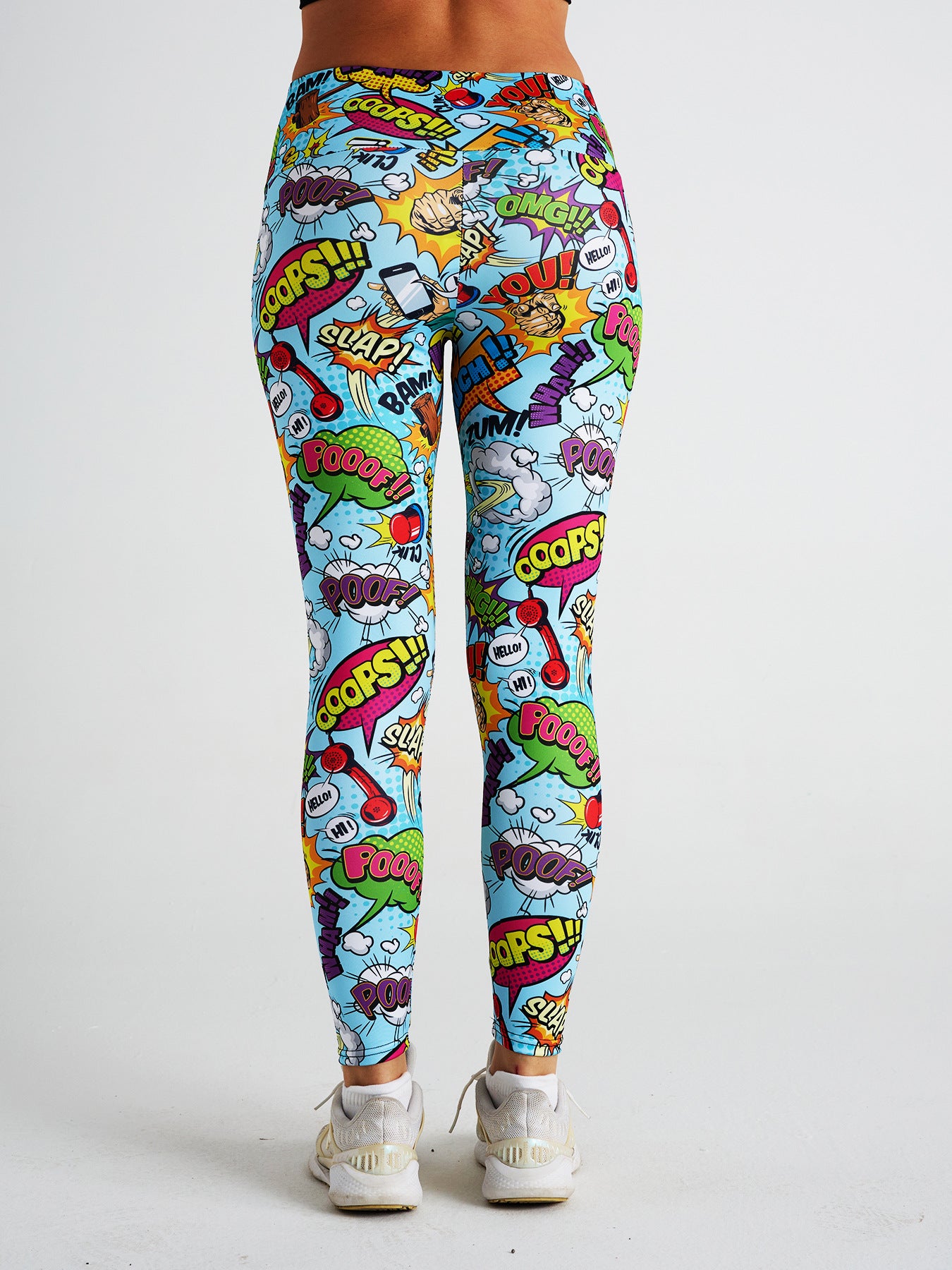 Fashionable Cartoon Print High Waist Sports Fitness Yoga Pants