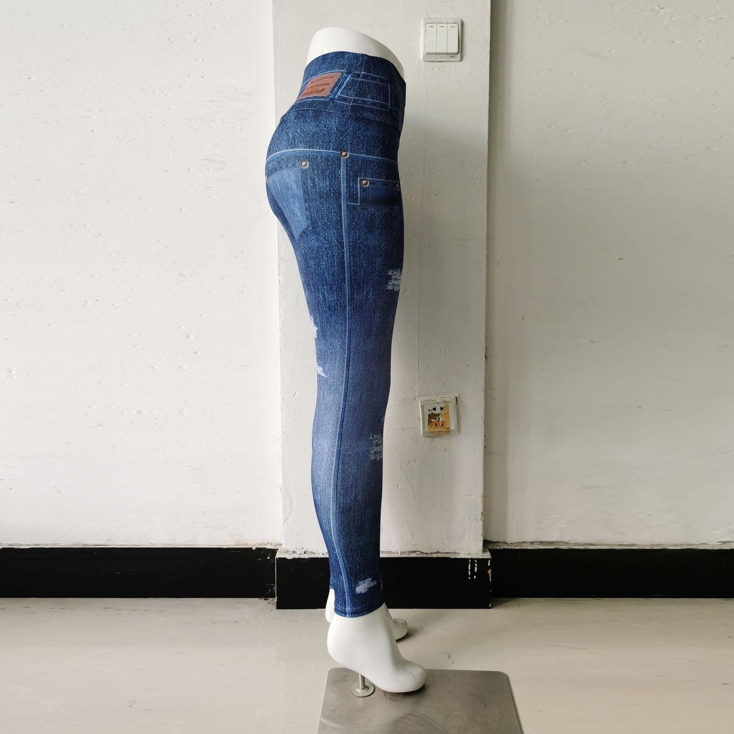 Peach Hip Jeans Printed High Waist Sports Fitness Yoga Pants