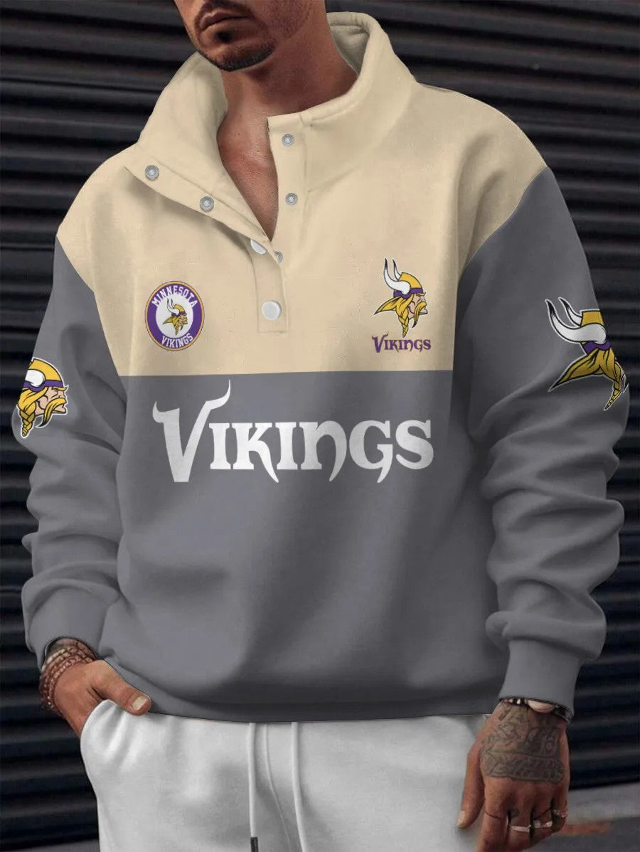 Minnesota Vikings Digital Print Western Style Vintage Sweatshirt