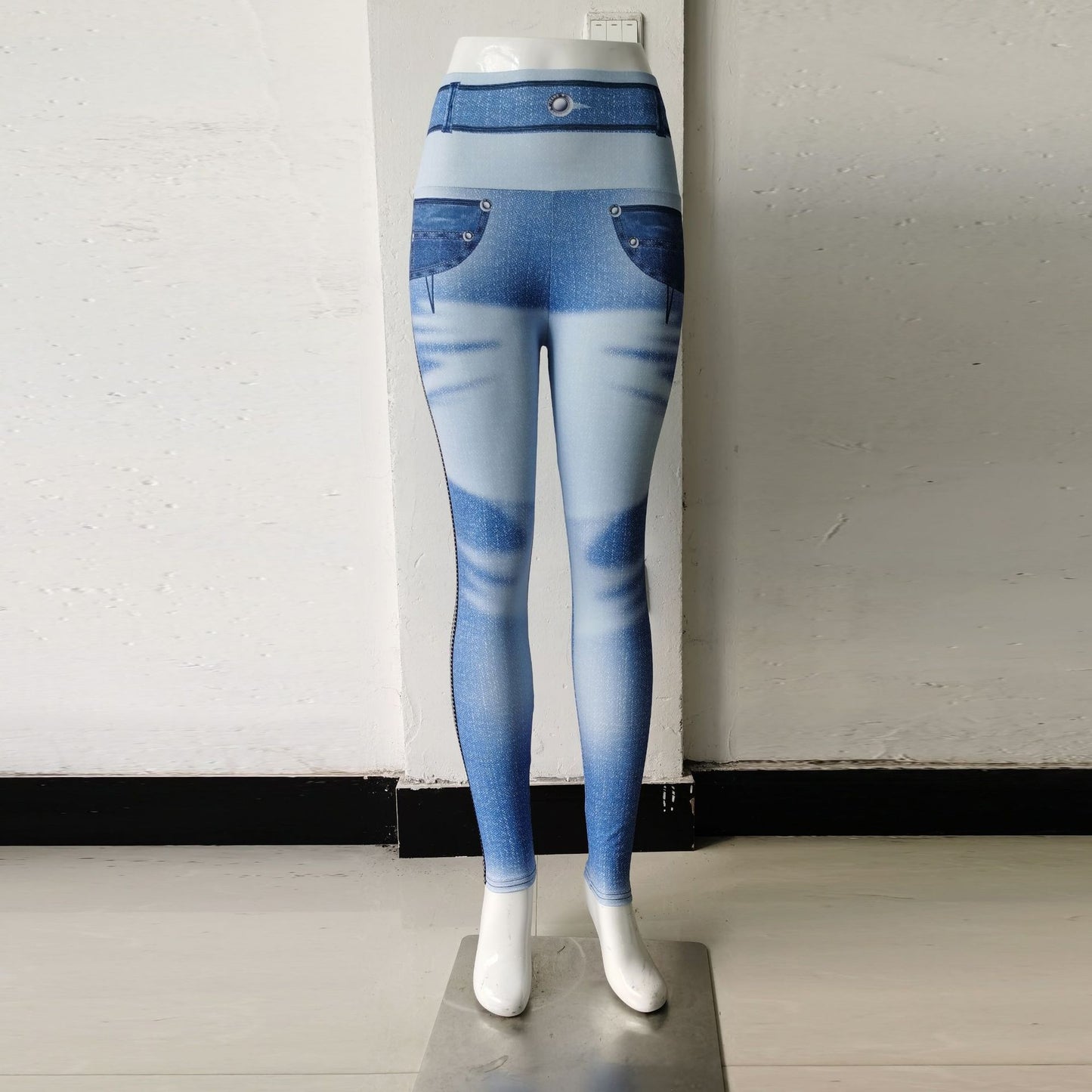 Jeans Printed High Waist Sports Fitness Yoga Pants
