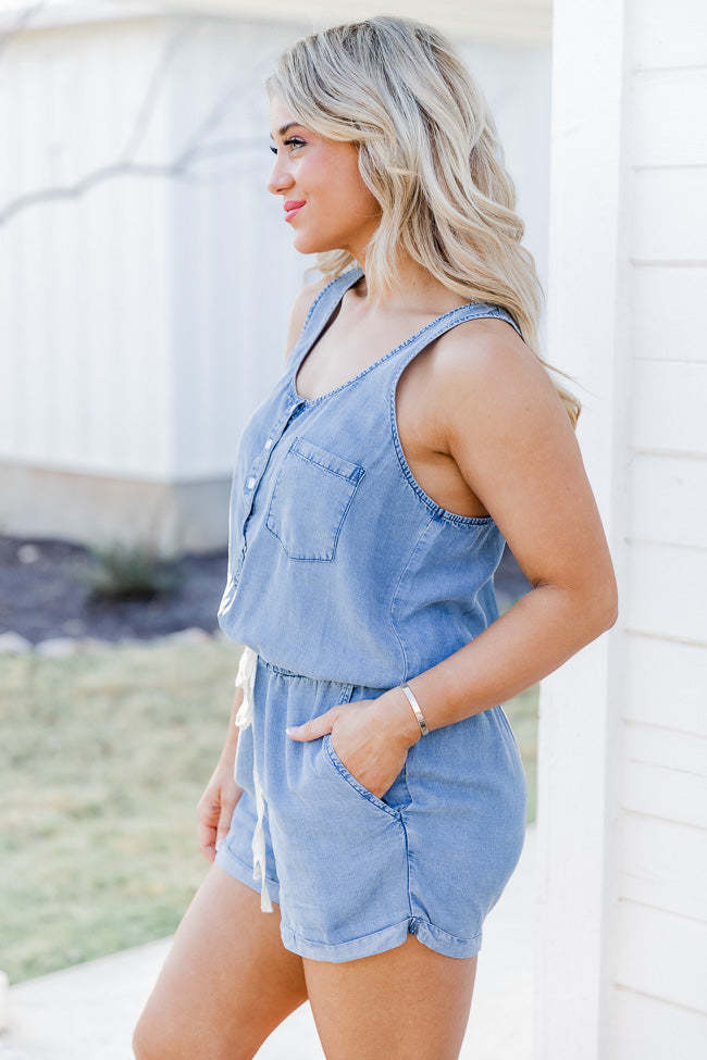 Casual Loose Sleeveless Distressed Denim Jumpsuit