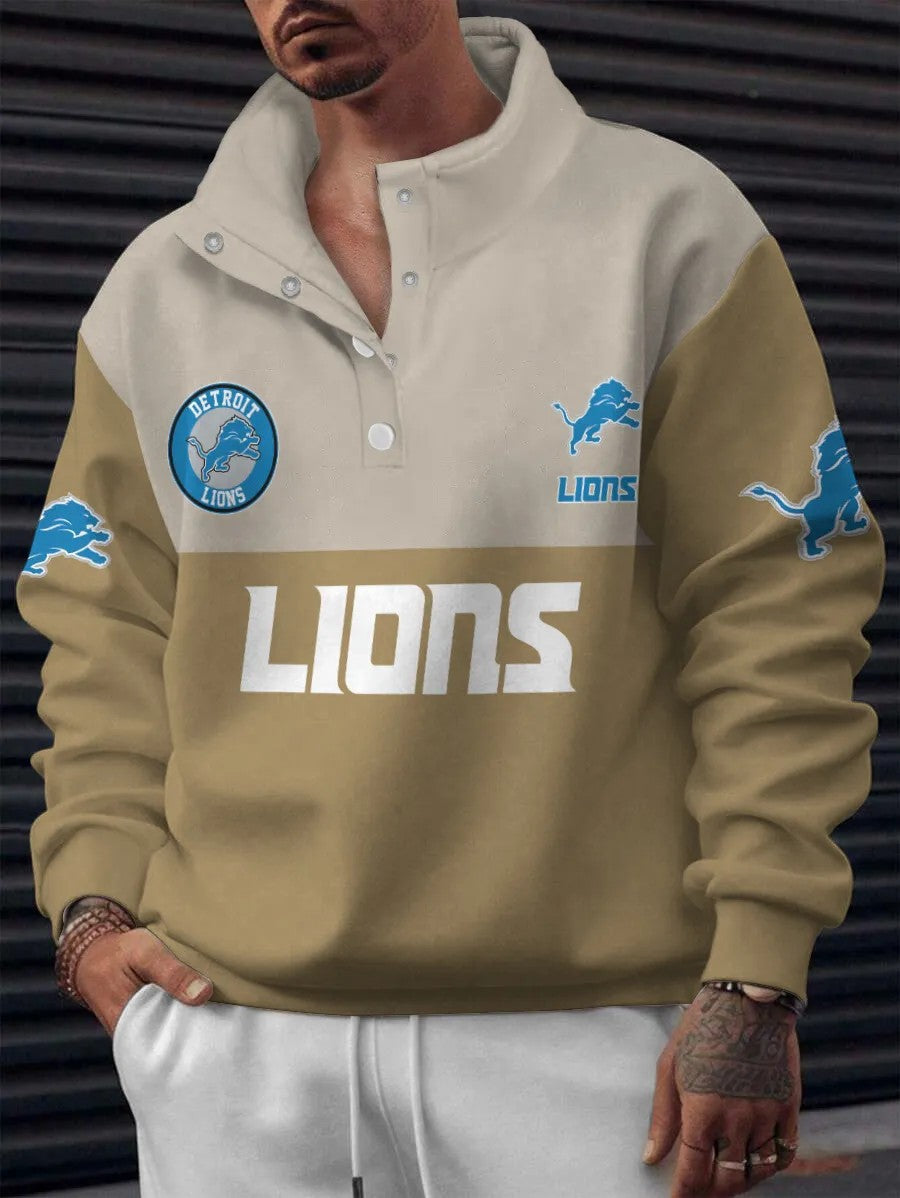 Detroit Lions Digital Print Western Style Vintage Sweatshirt