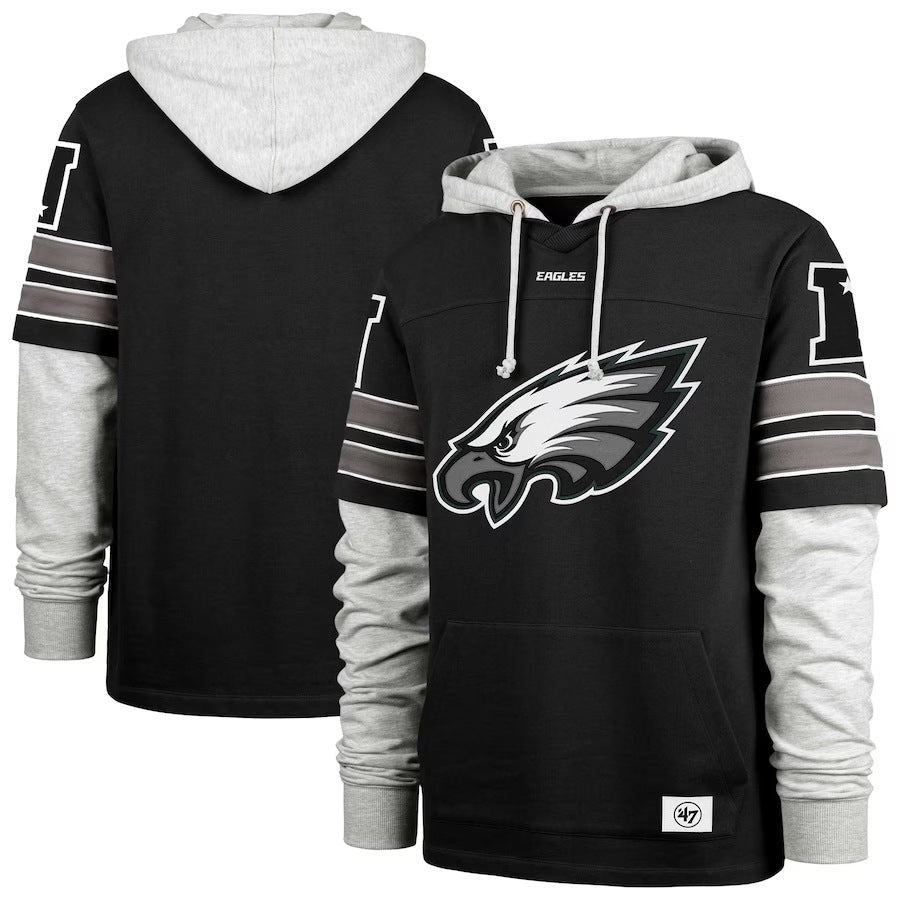 Philadelphia Eagles Casual Sports Fake Two-piece Hoodie