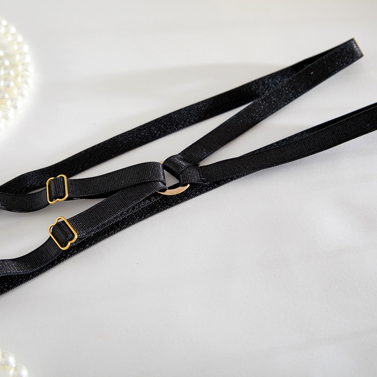 Sexy Transparent Mesh Underwire Gathered Waist Bra Set