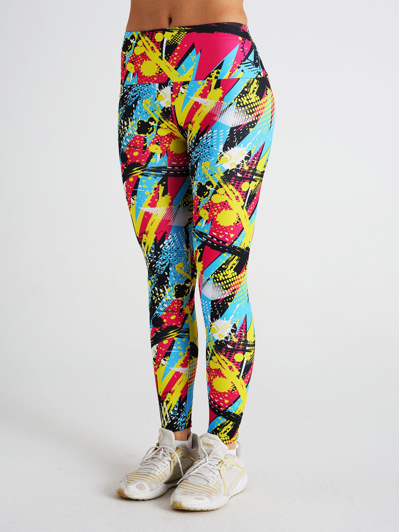 Abstract Tie-dye Printed High-waist Sports Fitness Yoga Pants