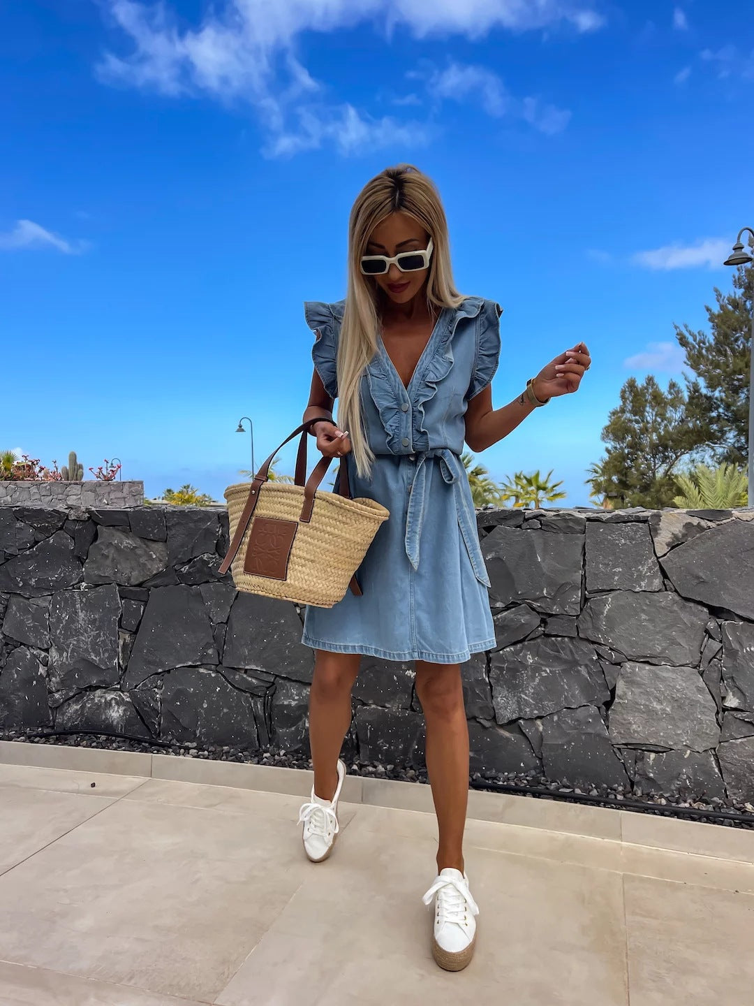 Fashion Casual Sleeveless Loose Denim Dress