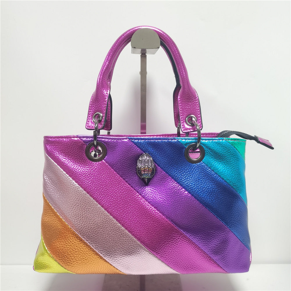 New Color Stitching Large-capacity Eagle Head Crossbody Bag