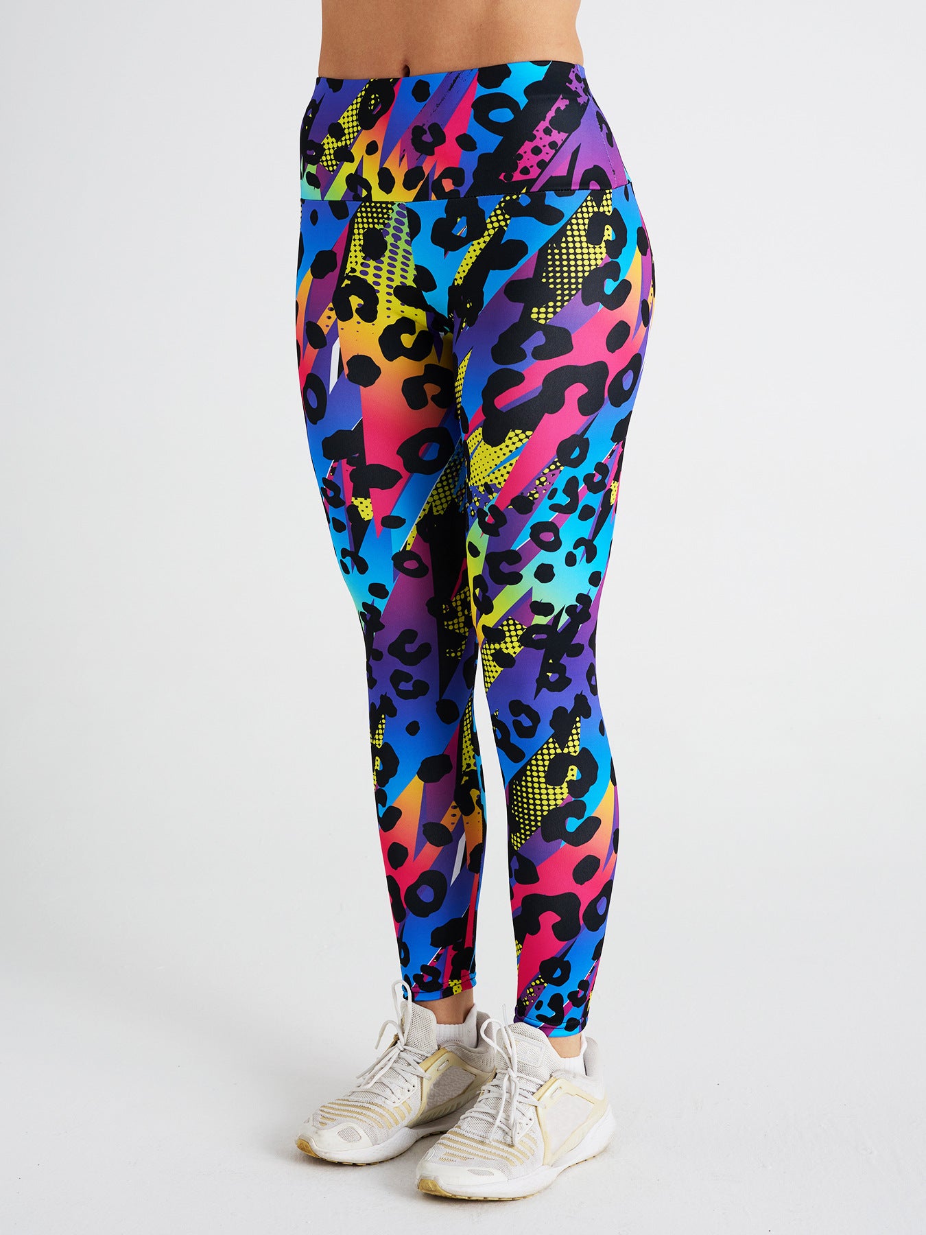 Colorful Leopard Print High Waist Sports Fitness Yoga Pants