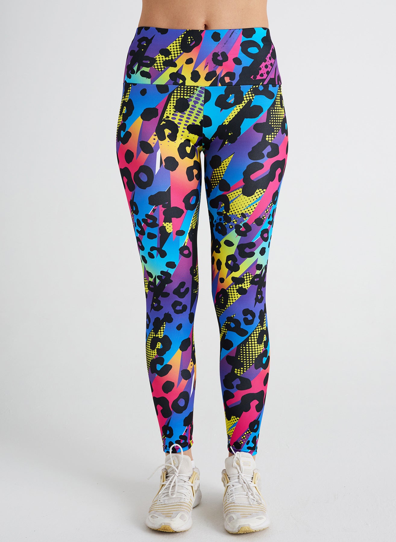 Colorful Leopard Print High Waist Sports Fitness Yoga Pants