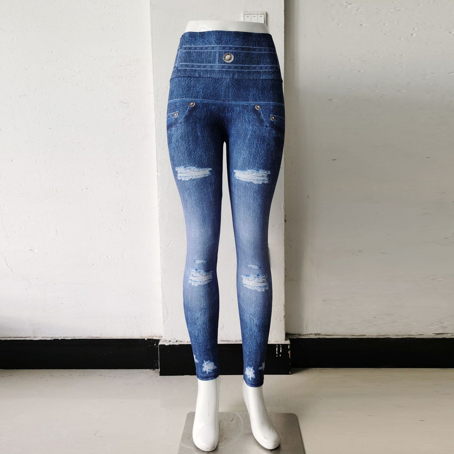 Peach Hip Jeans Printed High Waist Sports Fitness Yoga Pants