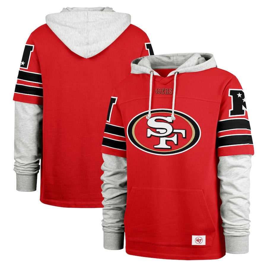 San Francisco 49ers Casual Sports Fake Two-piece Hoodie