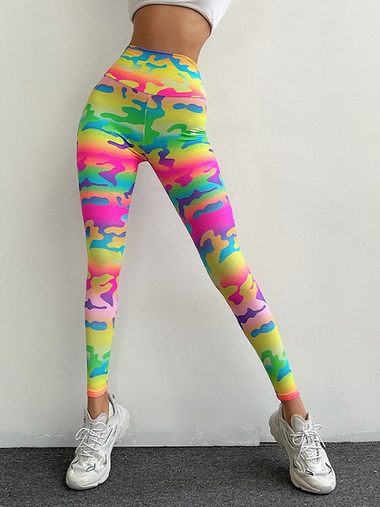 Camouflage Leopard Print High Waist Sports Fitness Yoga Pants