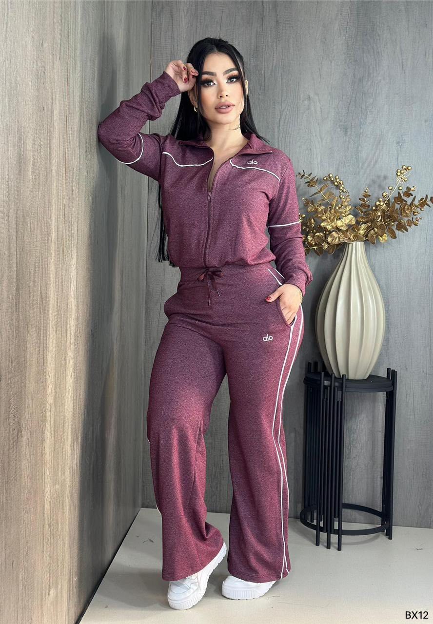 Casual Embroidered Zipper Sweatshirt and Jogger Pants Tracksuit