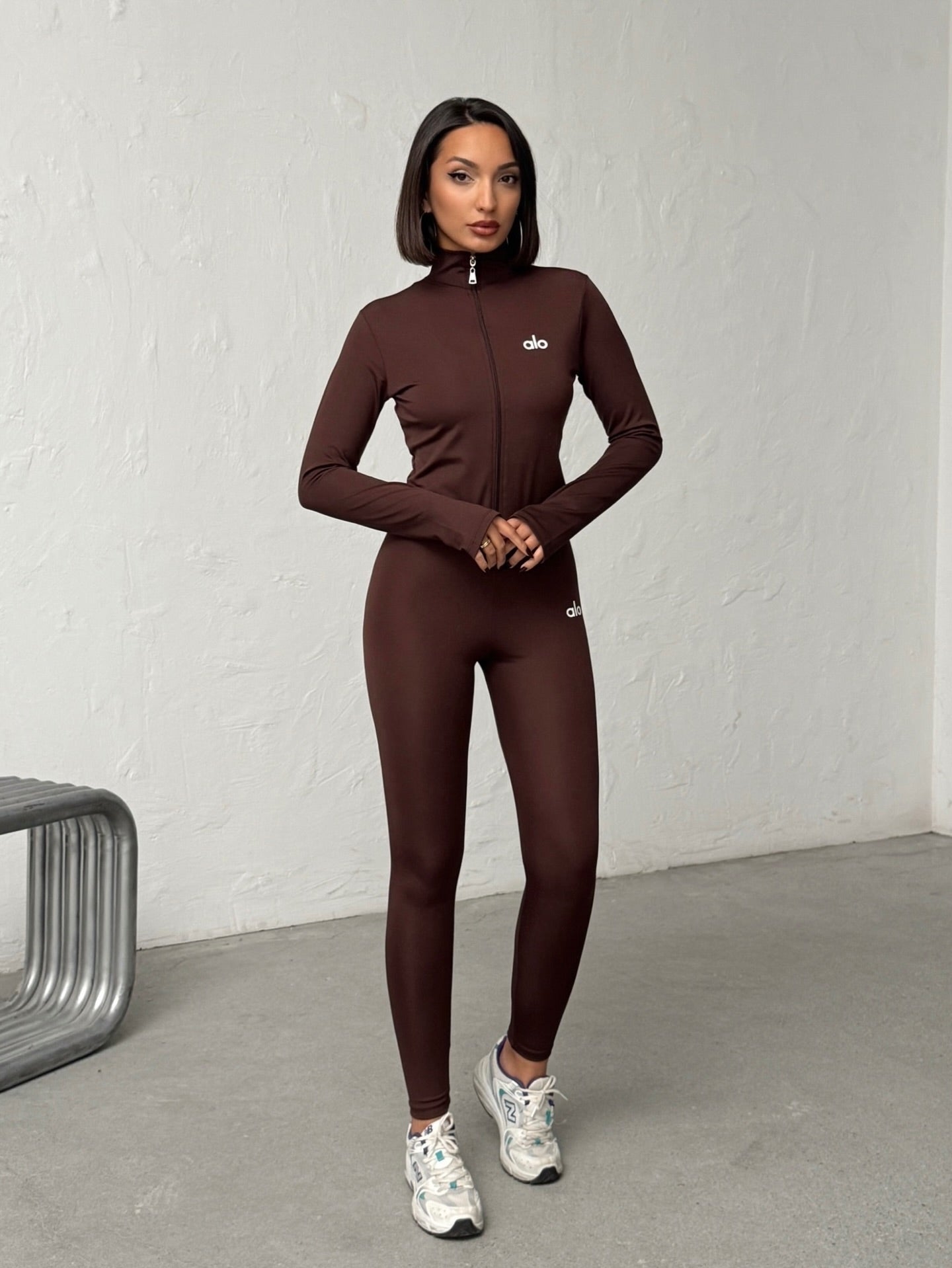 Slim-fit, High-elasticity Running Sports Casual Three-piece Set (including Breast Pads)