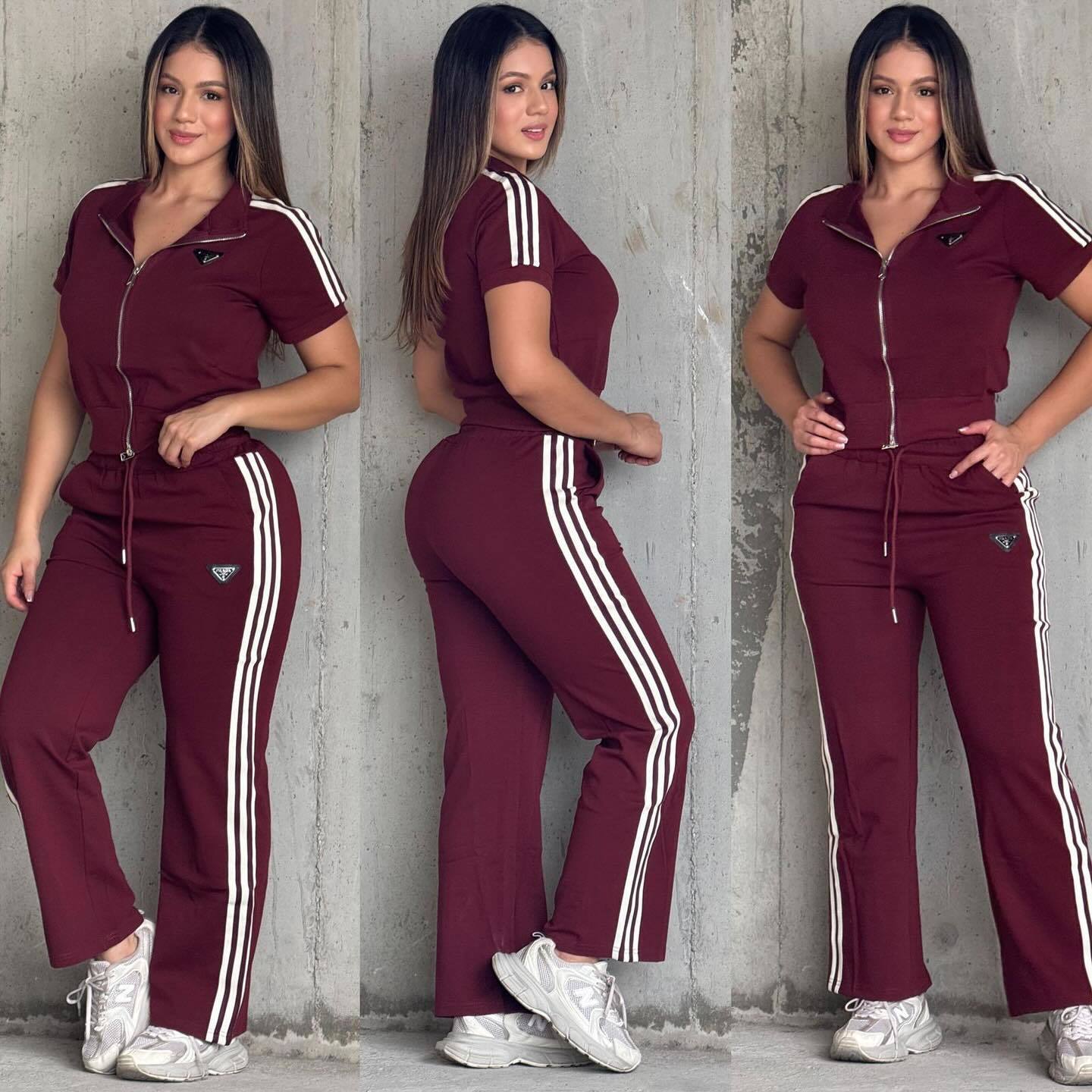 Temperament Patchwork Thread Loose Casual Trousers Suit