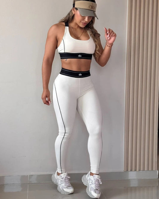 New Style Gathered Vest High Waist Hip Lift Belly Yoga Sports Suit