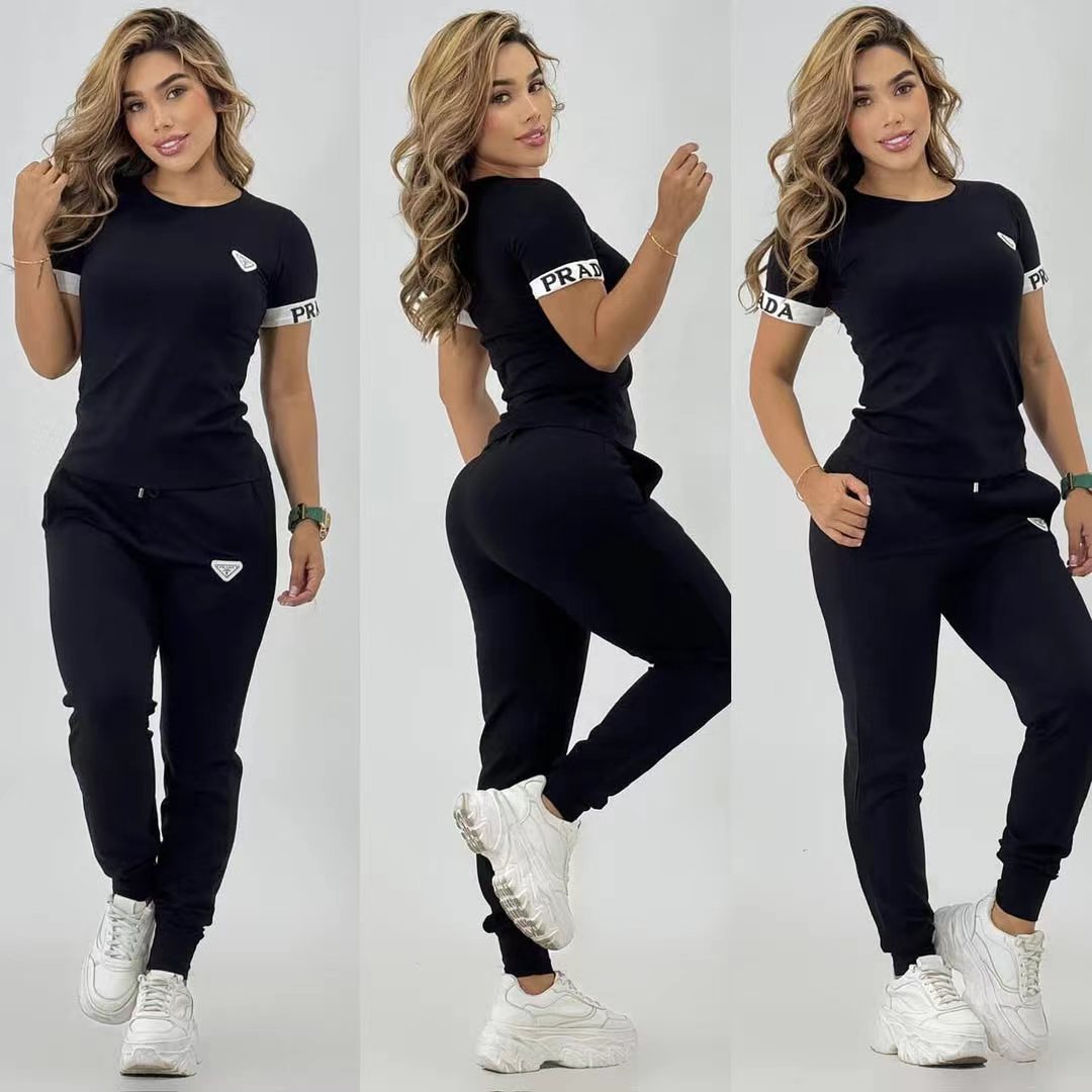 Summer Temperament Trendy Splicing High Quality Short-sleeved Suit
