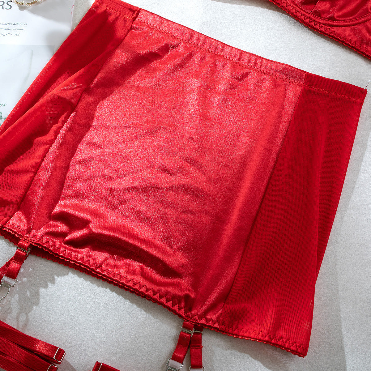 Hot Sale Mesh See-through Gathered Sexy Hip Skirt Suit