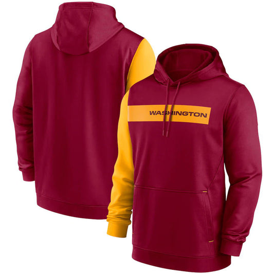 Washington Commanders Colorblock Performance Pullover Hoodie