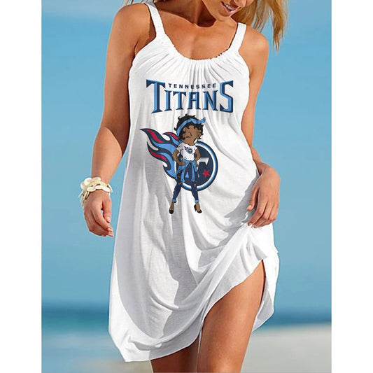 Tennessee Titans 3D Digital Printed Suspender Dress