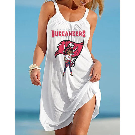 Tampa Bay Buccaneers 3D Digital Printed Suspender Dress