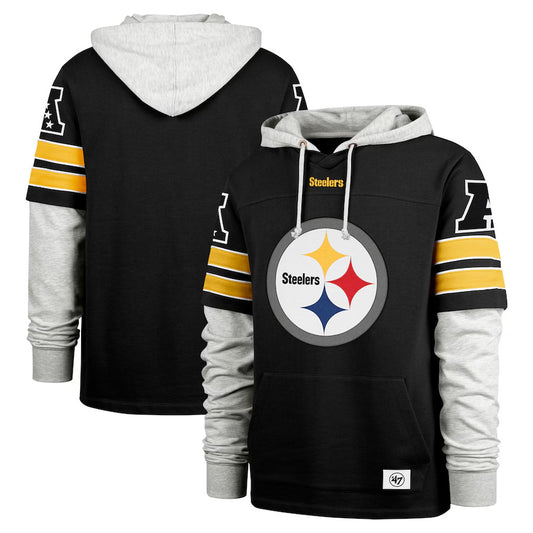 Pittsburgh Steelers Casual Sports Fake Two-piece Hoodie