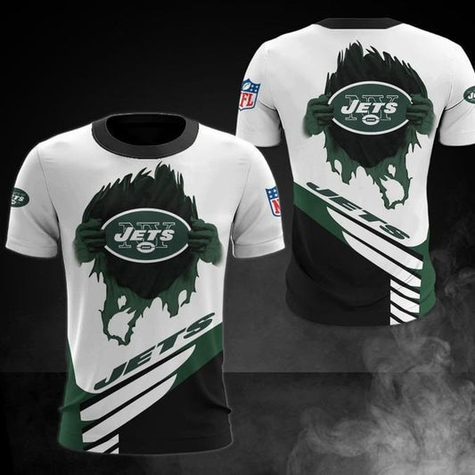 New York Jets 3D Digital Printed Short Sleeve T-shirt