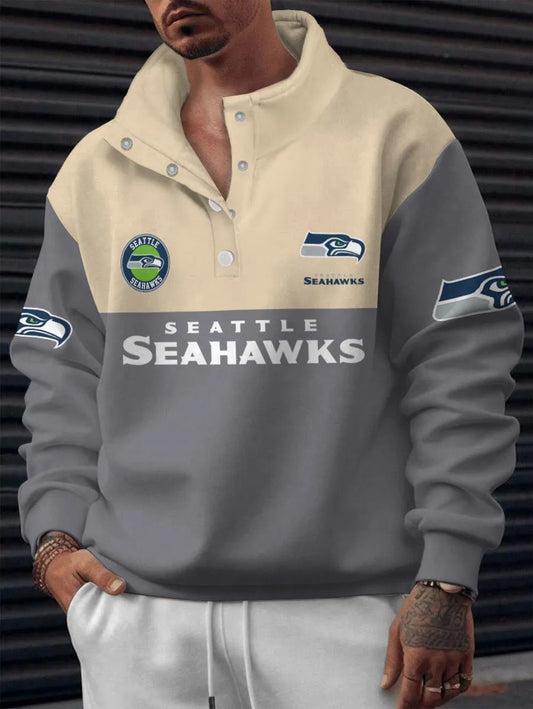 Seattle Seahawks Digital Print Western Style Vintage Sweatshirt