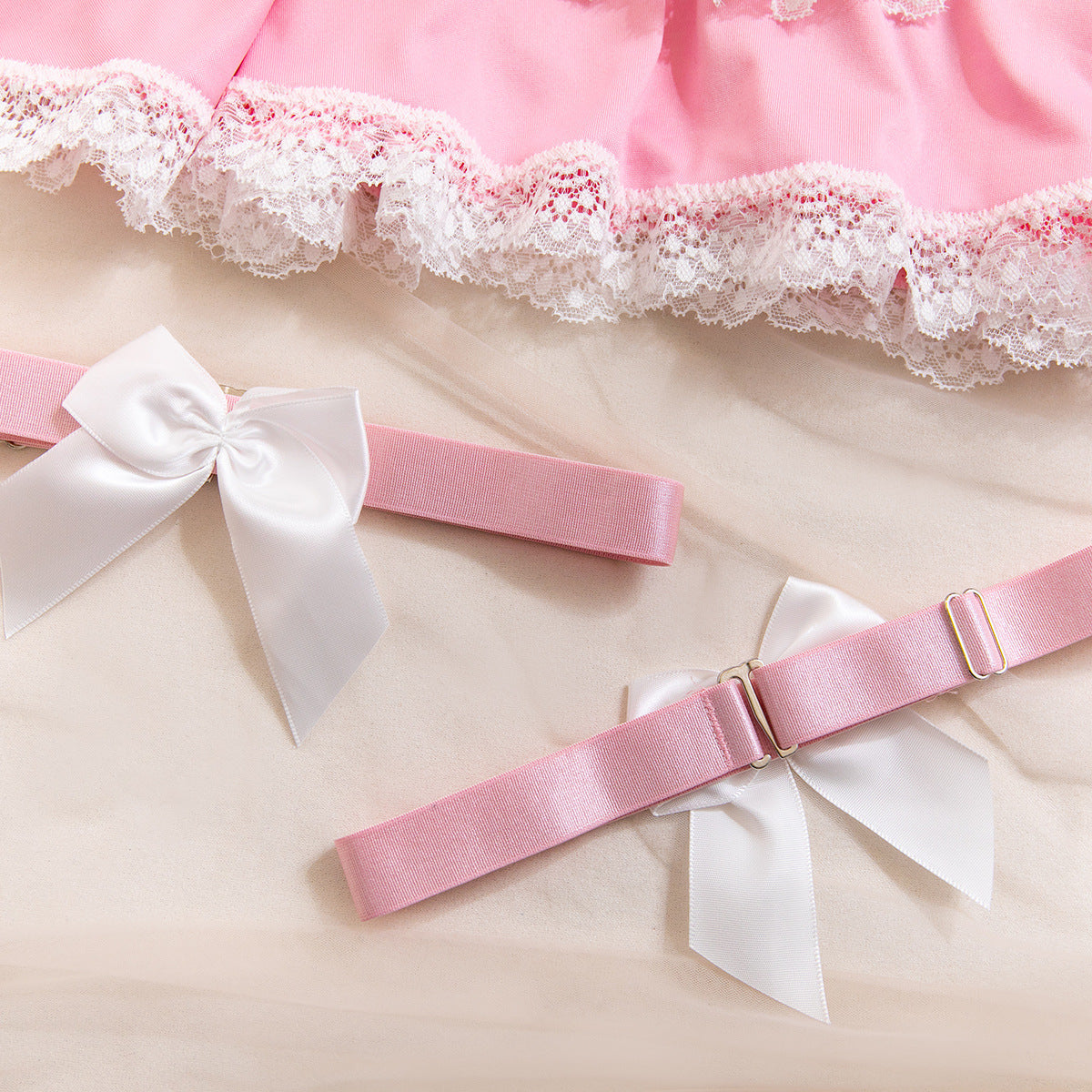 Maid Cosplay Lace Miniskirt Set