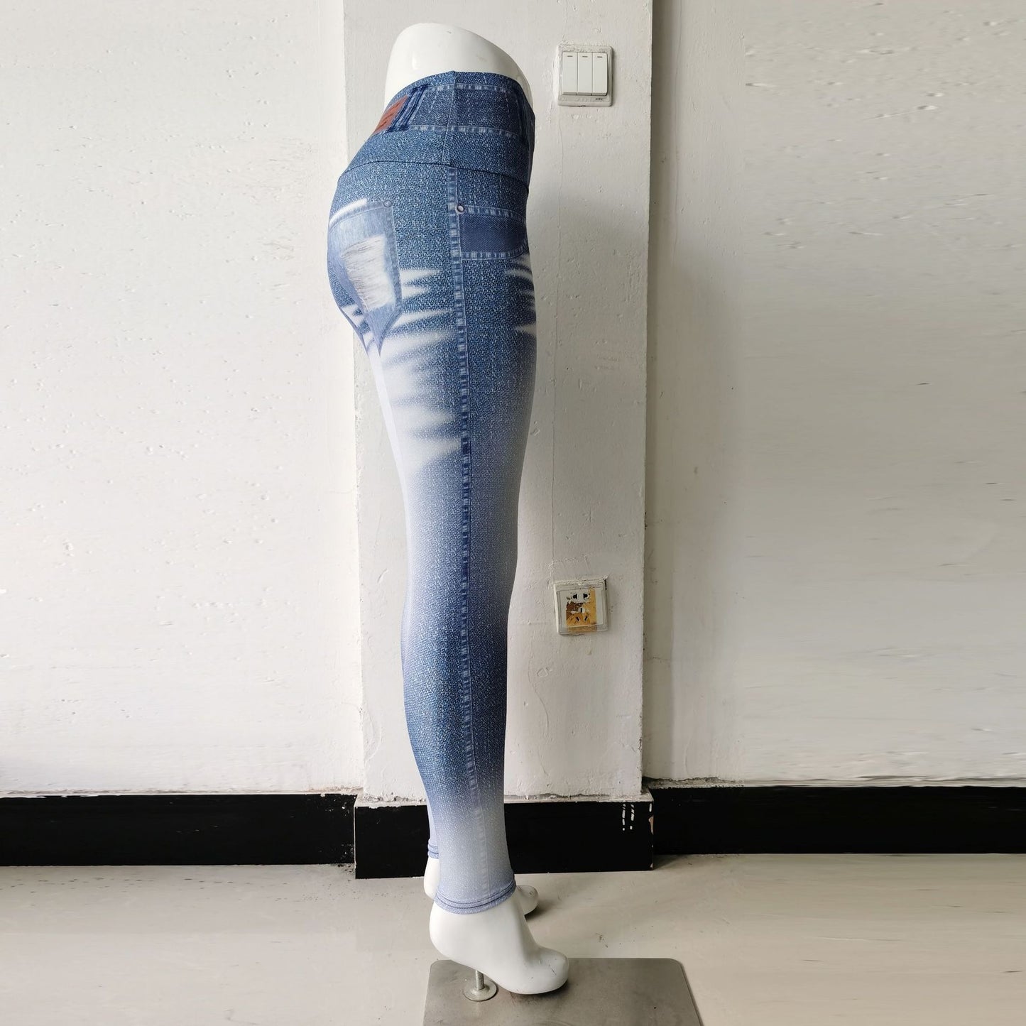 Sexy Jeans Printed High Waist Sports Fitness Yoga Pants