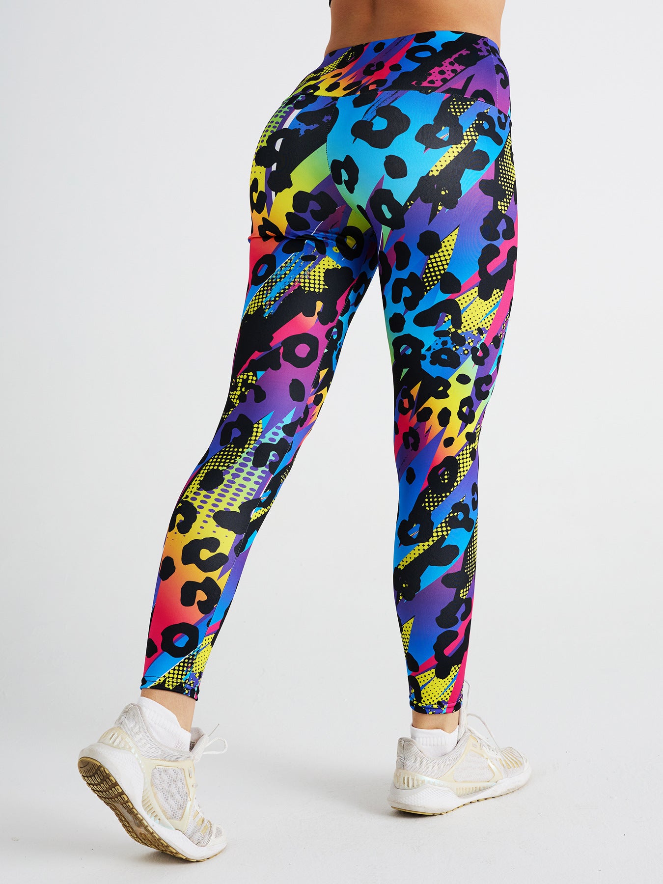 Colorful Leopard Print High Waist Sports Fitness Yoga Pants