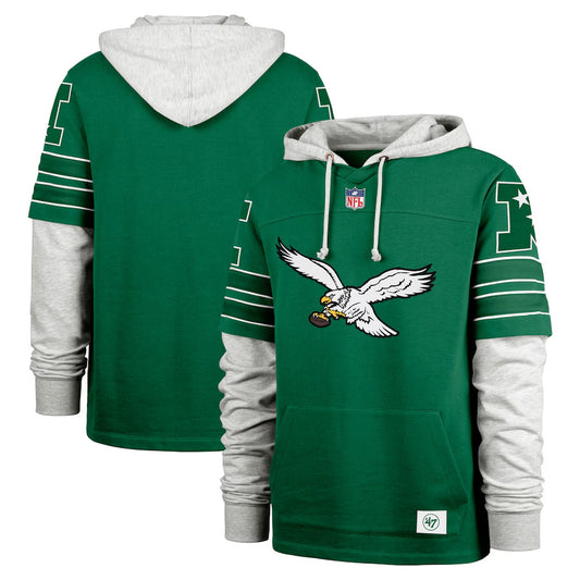 Philadelphia Eagles Casual Sports Fake Two-piece Hoodie