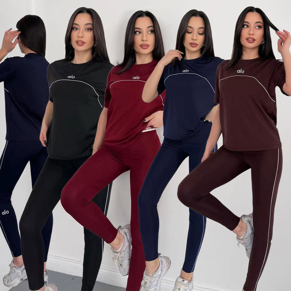 Fashionable Embroidered Quick-Drying Casual Sports Suit