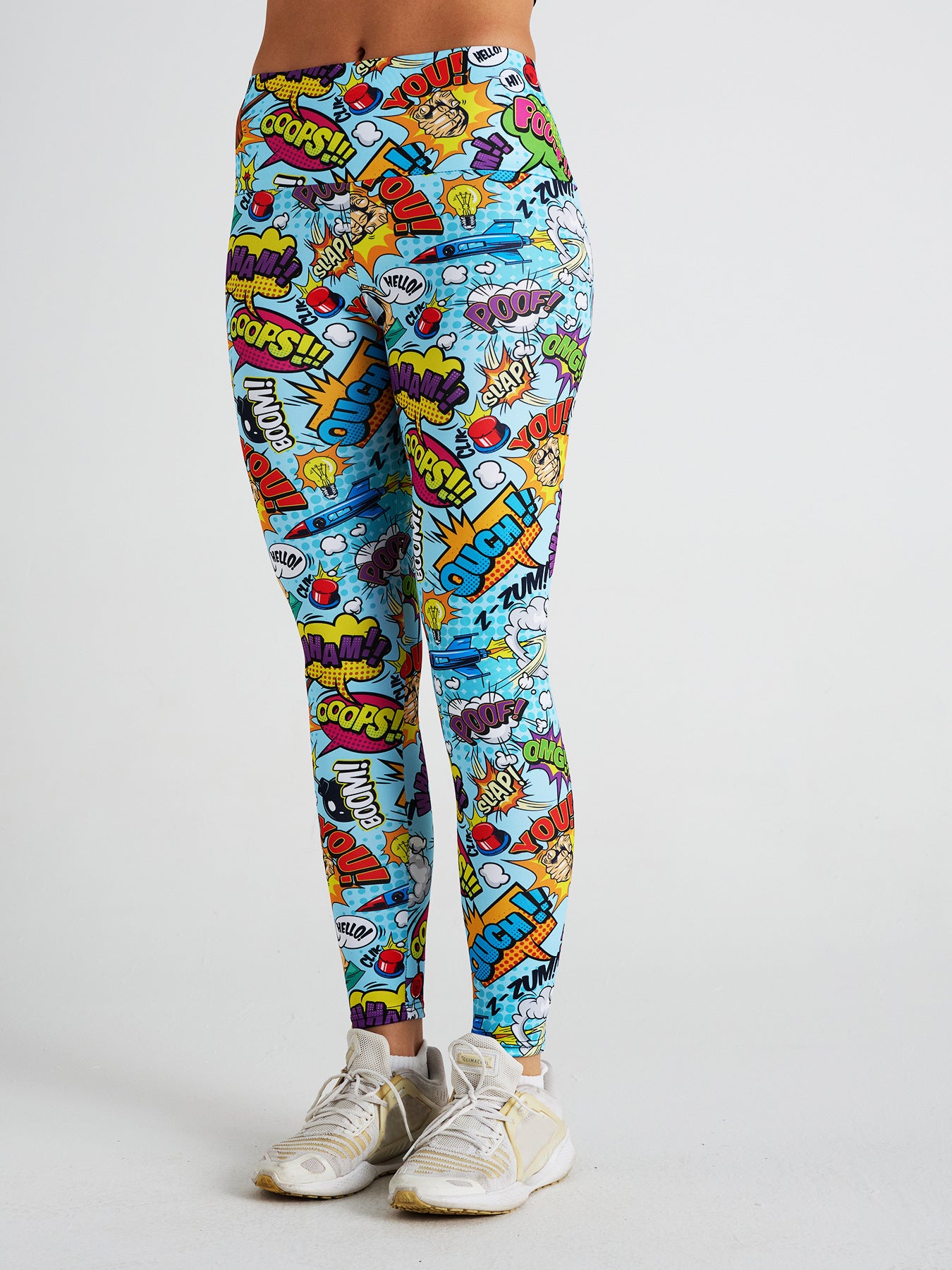 Fashionable Cartoon Print High Waist Sports Fitness Yoga Pants
