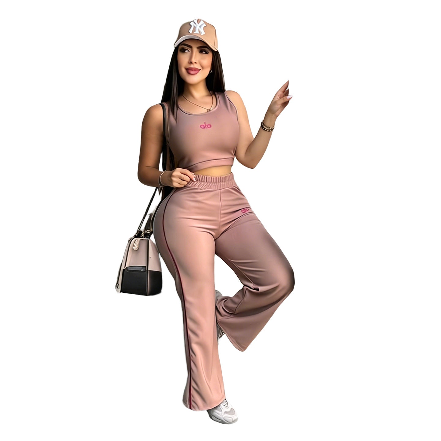 Stylish and Elegant Wide-leg Pants Casual Three-piece Set
