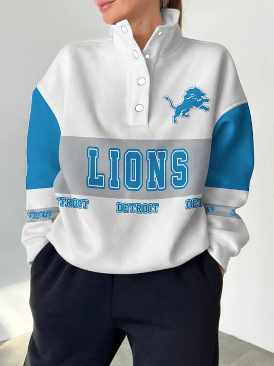 Detroit Lions Digital Print Western Style Vintage Sweatshirt
