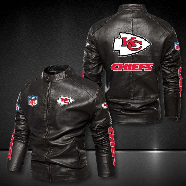 Kansas City Chiefs Vintage Distressed Leather Jacket