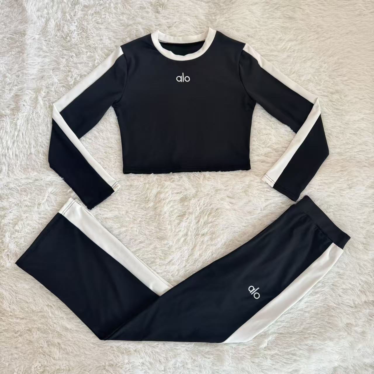 Embroidered Wide-leg Trousers Casual Sportswear Set