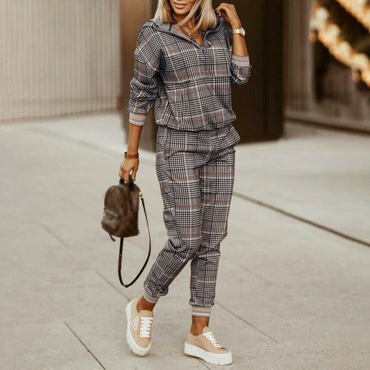 Popular Printed High-Quality Long-Sleeved Sweater and Pants Set