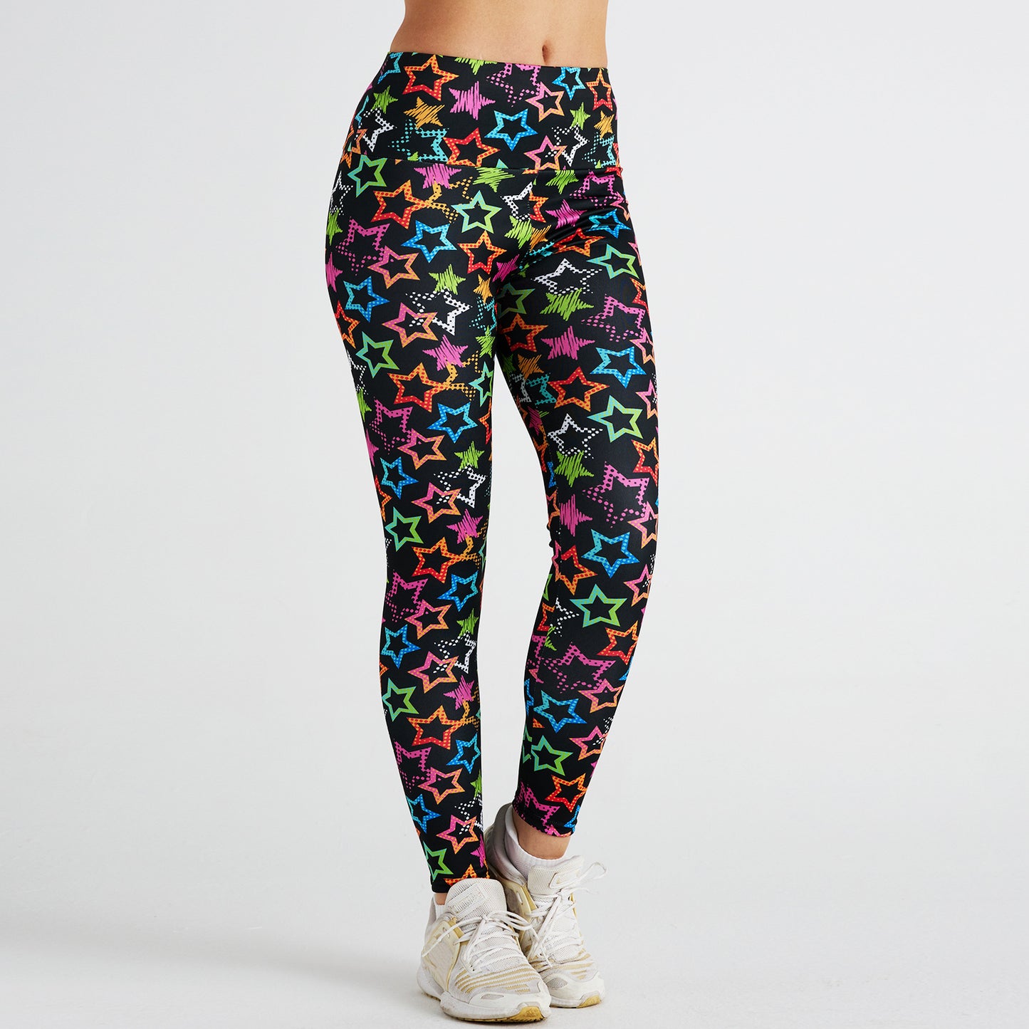 Star Print High Waist Sports Fitness Yoga Pants