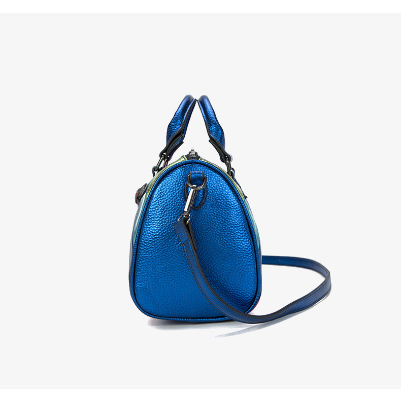 Contrast Color Stitching Rainbow Eagle Head Hand-held Crossbody Bag