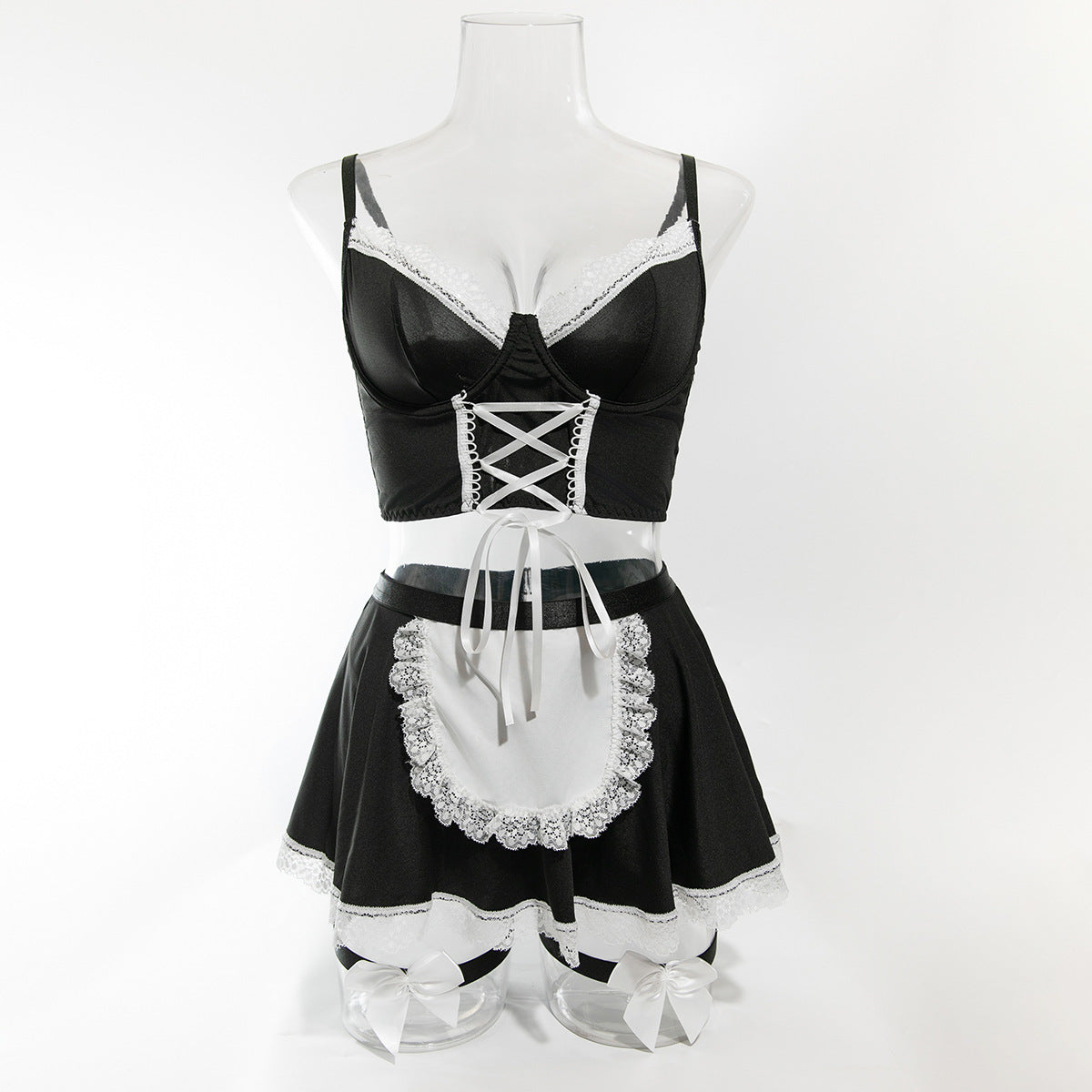 Maid Cosplay Lace Miniskirt Set