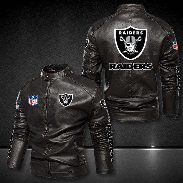 Las Vegas Raiders Vintage Distressed Leather Jacket