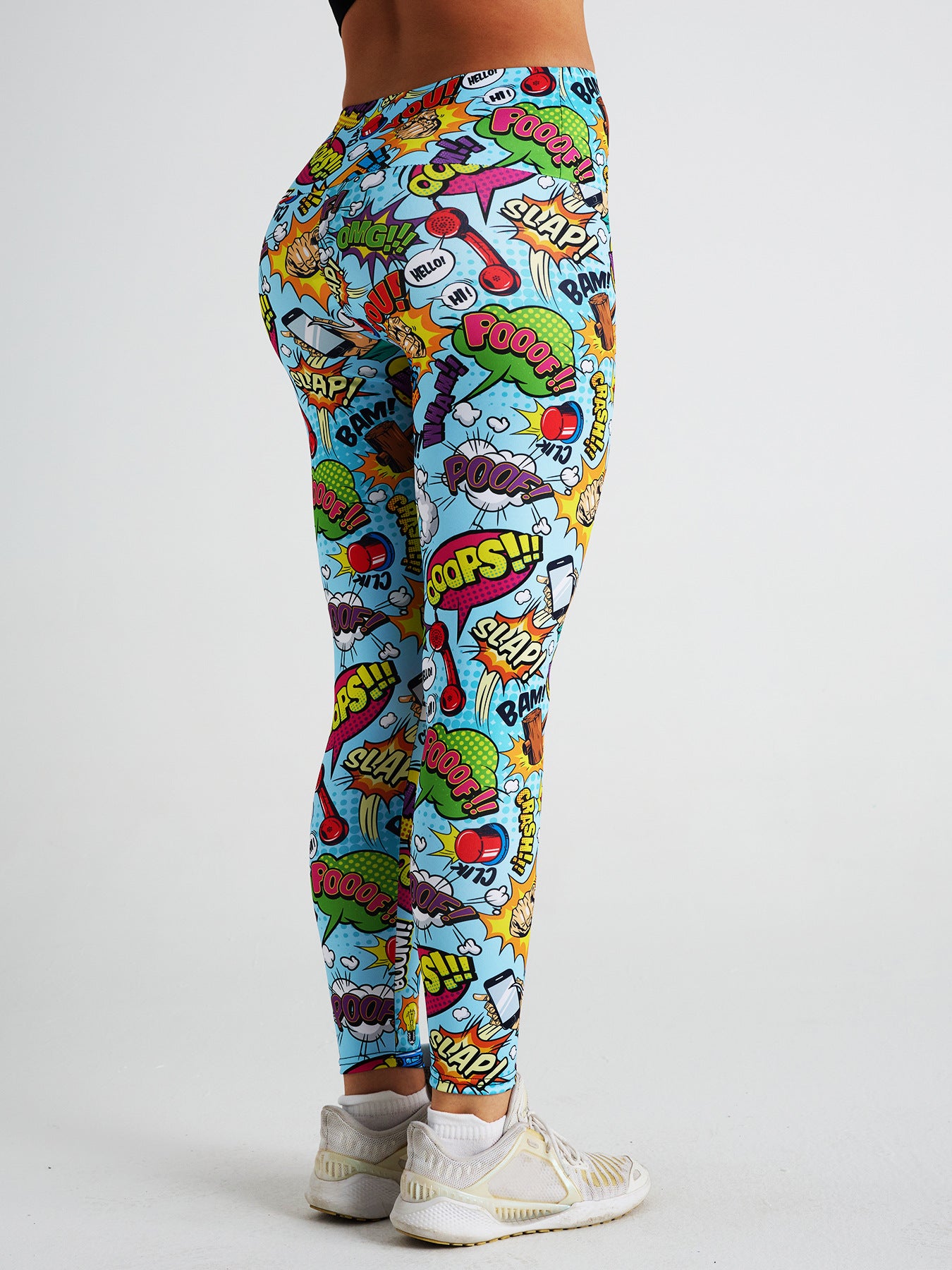 Fashionable Cartoon Print High Waist Sports Fitness Yoga Pants