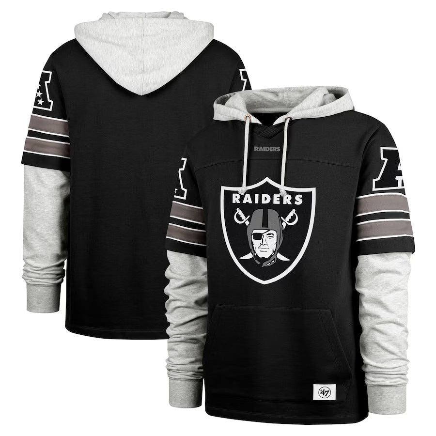 Las Vegas Raiders Casual Sports Fake Two-piece Hoodie