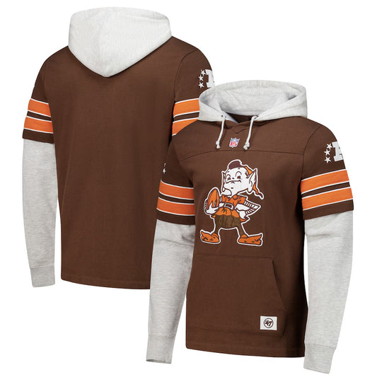 Cleveland Browns Casual Sports Fake Two-piece Hoodie
