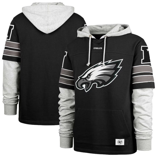Philadelphia Eagles Casual Sports Fake Two-piece Hoodie