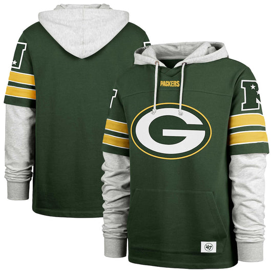 Green Bay Packers Casual Sports Fake Two-piece Hoodie