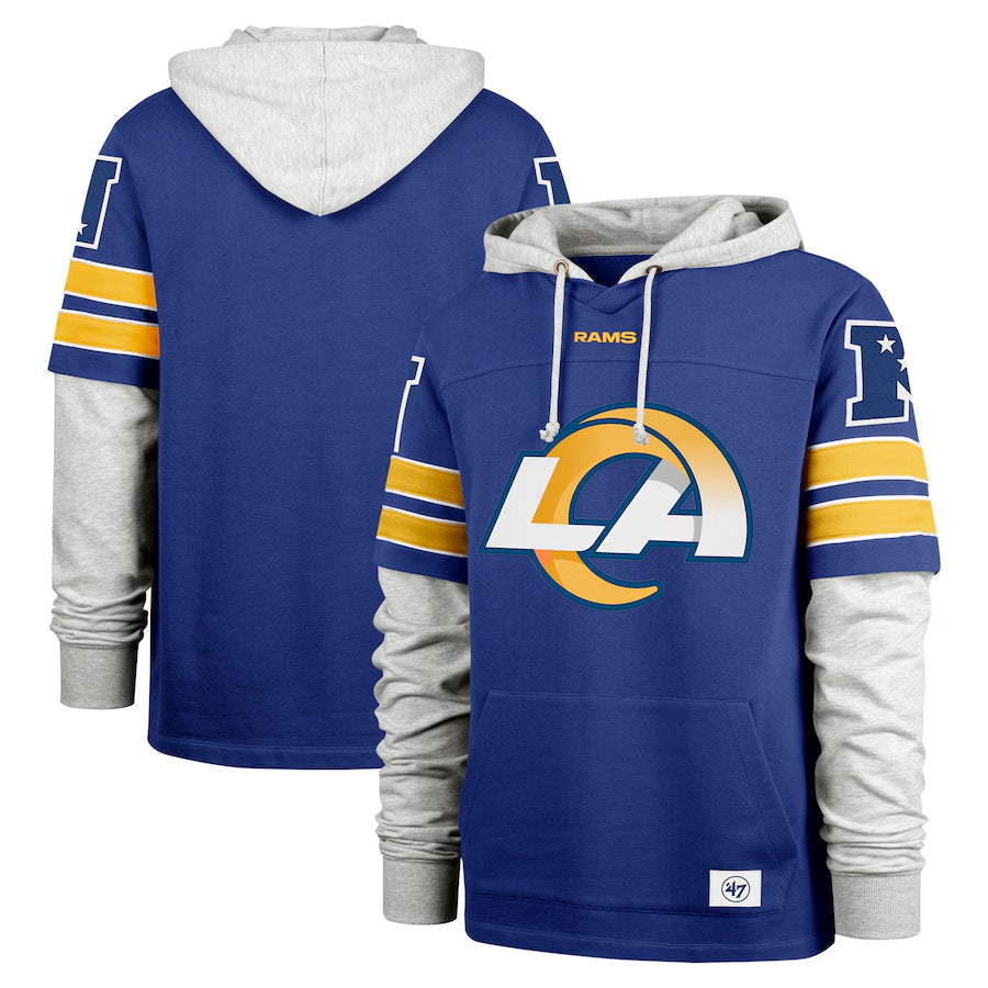 Los Angeles Rams Casual Sports Fake Two-piece Hoodie
